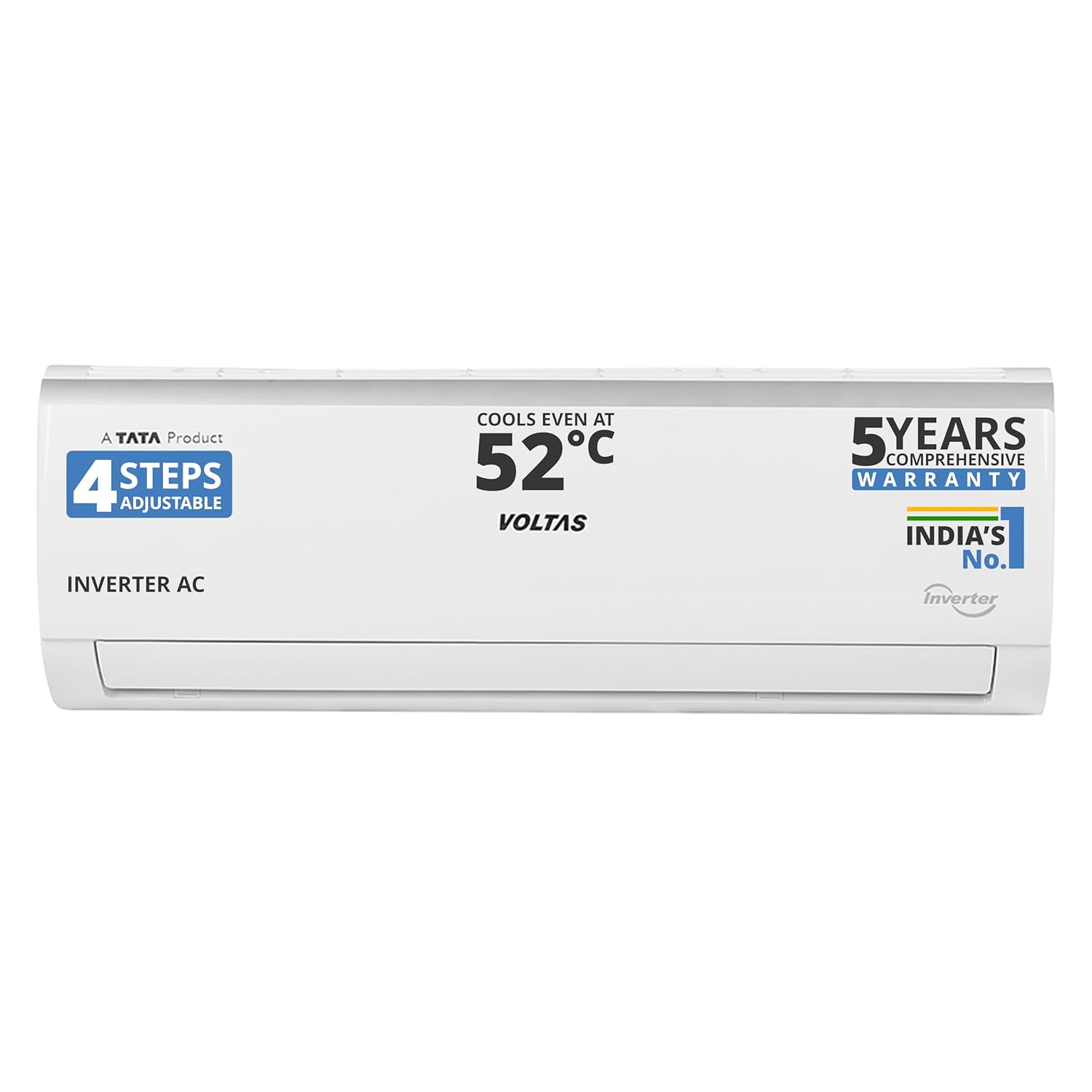 Voltas 243V Vectra Elite 2 ton 3 star inverter Split AC|4-IN-1 Adjustable mode|Energy Efficient|High ambient Cooling-cools even at 52°C|Anti dust filter with Anti-microbial coating|Copper Coil| White - Image 2